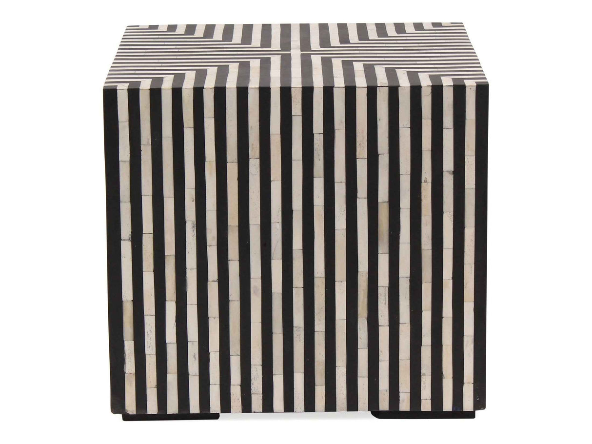 Terning Black/White Side Table