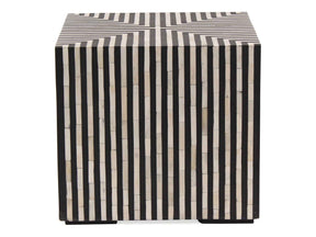 Terning Black/White Side Table