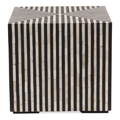 Terning Side Table Black and White by Moe's Home at Eve Furniture
