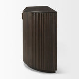 Terra 72L x 18W x 32H Dark Brown Wood Fluted Sideboard by Mercana at Eve Furniture