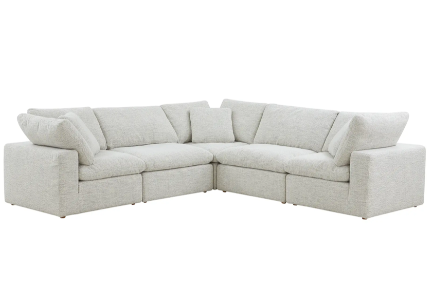 Terra Condo Classic L-Shaped Modular Sectional Coastside Sand by Moe's Home at Eve Furniture