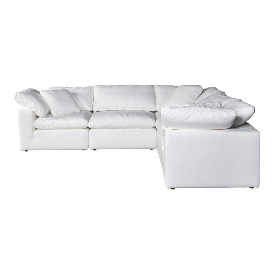 Terra Condo Classic L-Shaped Modular Sectional Cream White by Moe's Home at Eve Furniture