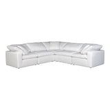 Terra Condo Classic L-Shaped Modular Sectional Cream White by Moe's Home at Eve Furniture