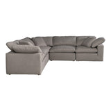 Terra Condo Classic L-Shaped Modular Sectional Light Grey by Moe's Home at Eve Furniture
