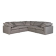 Terra Condo Classic L-Shaped Modular Sectional Light Grey by Moe's Home at Eve Furniture