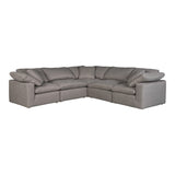 Terra Condo Classic L-Shaped Modular Sectional Light Grey by Moe's Home at Eve Furniture