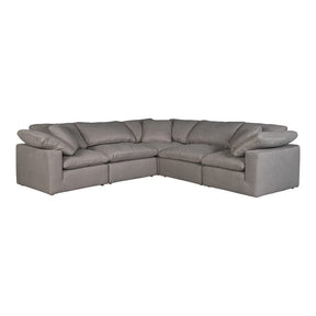 Terra Condo Classic L-Shaped Modular Sectional Light Grey by Moe's Home at Eve Furniture