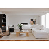 Terra Cream White Condo Ottoman by Moe's Home at Eve Furniture