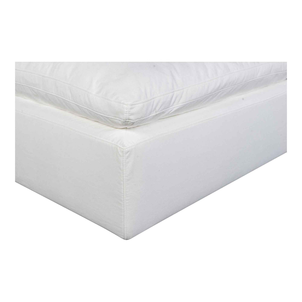 Terra Cream White Condo Ottoman