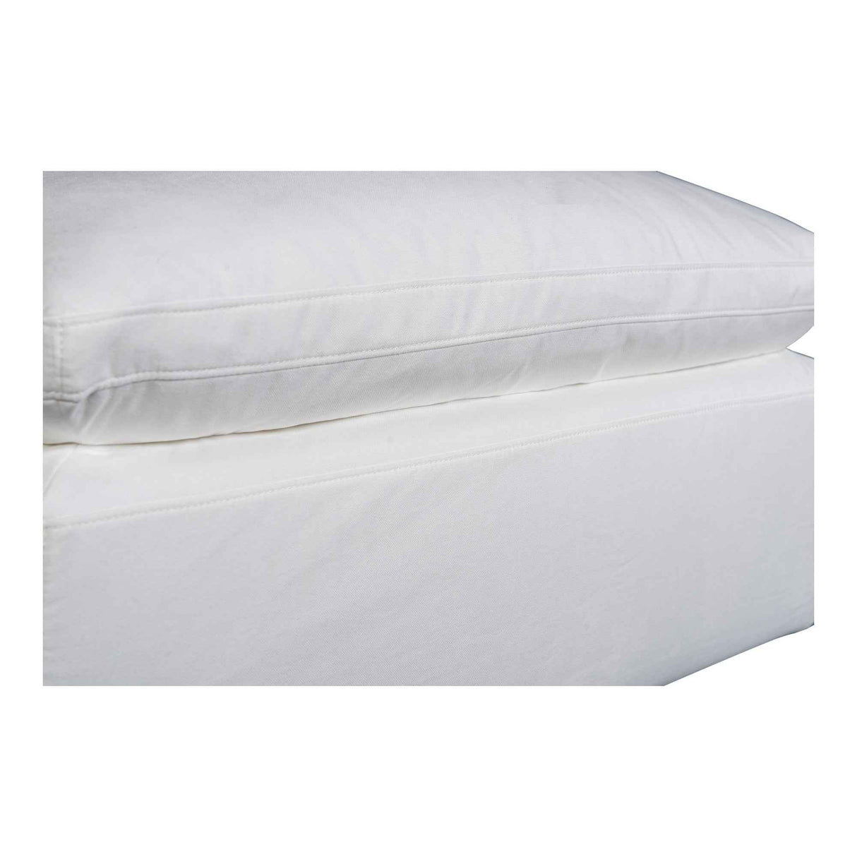 Terra Cream White Condo Ottoman
