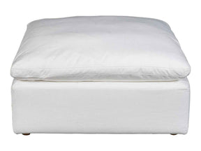 Terra Cream White Condo Ottoman