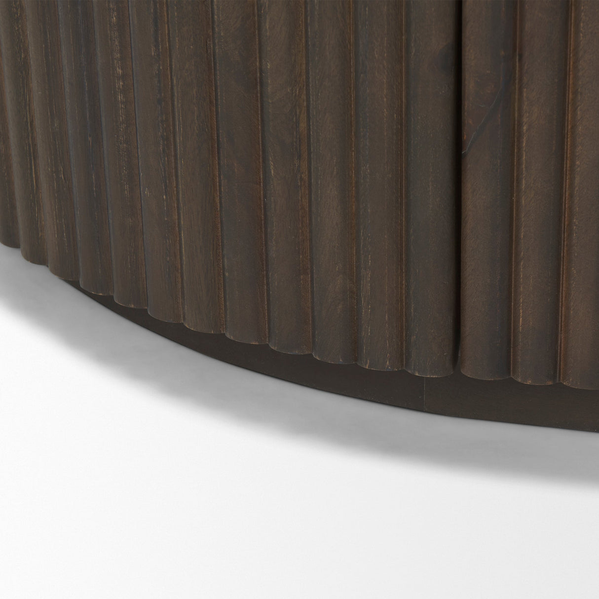 Terra Dark Brown Wood Fluted Sideboard by Mercana at Eve Furniture