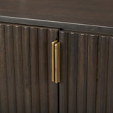 Terra Dark Brown Wood Fluted Sideboard by Mercana at Eve Furniture