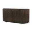 Terra Dark Brown Wood Fluted Sideboard by Mercana at Eve Furniture
