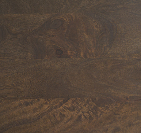Terra Dark Brown Wood Oval Fluted Coffee Table by Mercana at Eve Furniture