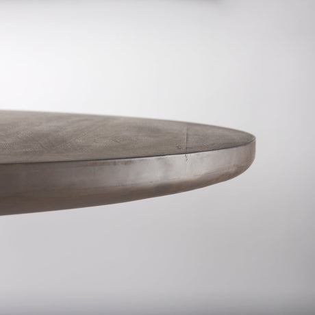 Terra Dark Brown Wood Round Fluted Dining Table by Mercana at Eve Furniture