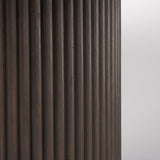 Terra Dark Brown Wood Round Fluted Dining Table by Mercana at Eve Furniture