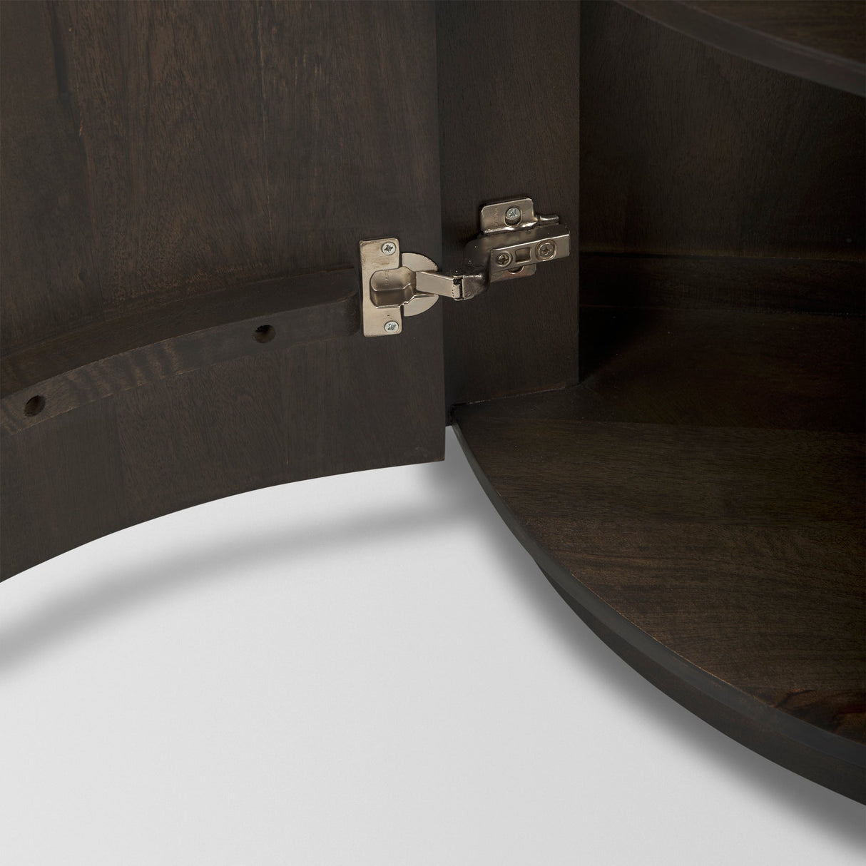 Terra Fluted Dark Brown 2-Door Accent Cabinet by Mercana at Eve Furniture