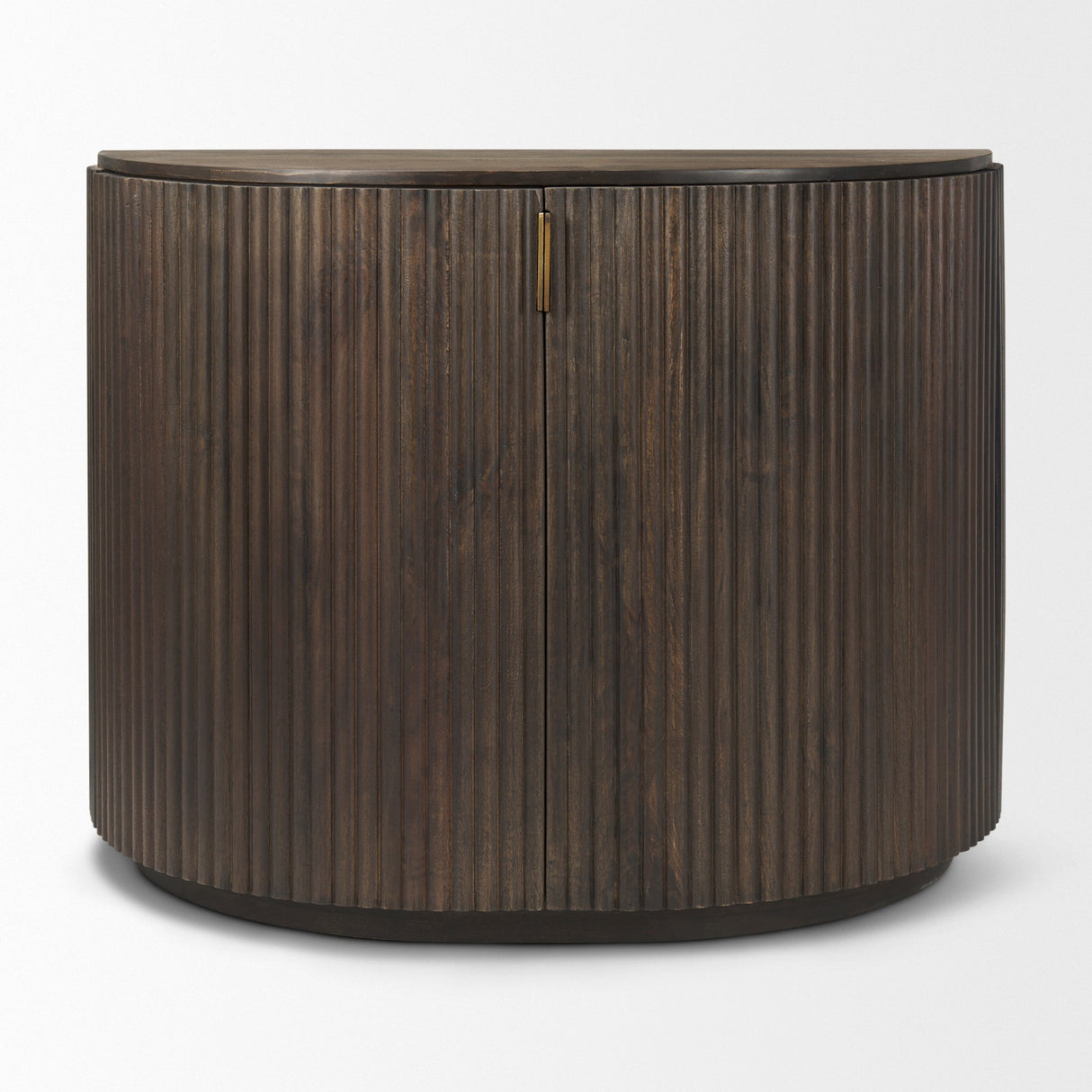 Terra Fluted Dark Brown 2-Door Accent Cabinet by Mercana at Eve Furniture