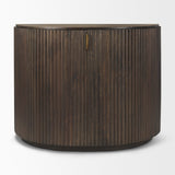 Terra Fluted Dark Brown 2-Door Accent Cabinet by Mercana at Eve Furniture