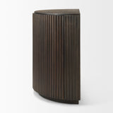 Terra Fluted Dark Brown 2-Door Accent Cabinet by Mercana at Eve Furniture