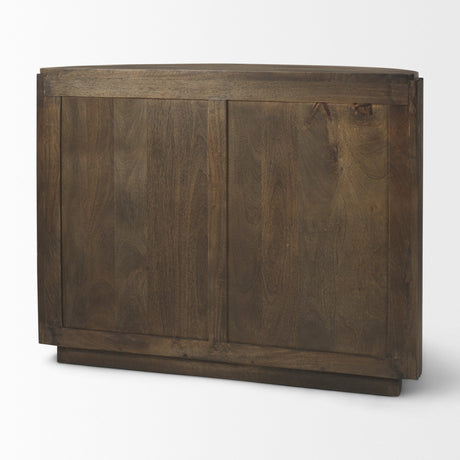 Terra Fluted Dark Brown 2-Door Accent Cabinet by Mercana at Eve Furniture