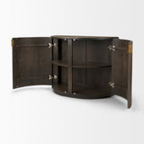 Terra Fluted Dark Brown 2-Door Accent Cabinet by Mercana at Eve Furniture