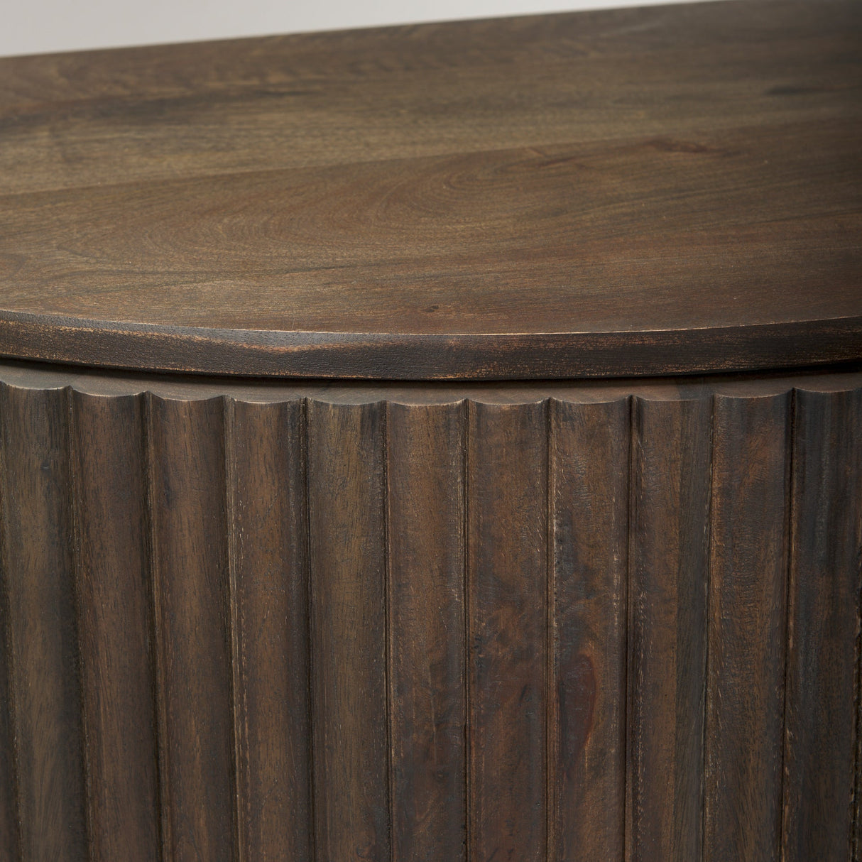 Terra Fluted Dark Brown 2-Door Accent Cabinet by Mercana at Eve Furniture
