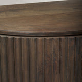 Terra Fluted Dark Brown 2-Door Accent Cabinet by Mercana at Eve Furniture