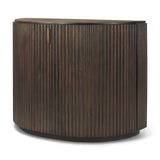 Terra Fluted Dark Brown 2-Door Accent Cabinet by Mercana at Eve Furniture
