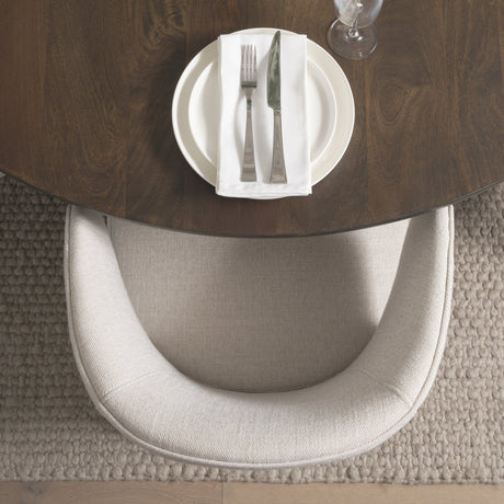 Terra Fluted Dining Table - 4 Niles Chairs by Mercana at Eve Furniture