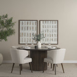 Terra Fluted Dining Table - 4 Niles Chairs by Mercana at Eve Furniture