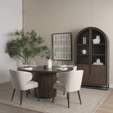 Terra Fluted Dining Table - 4 Niles Chairs - Sloan Cabinet by Mercana at Eve Furniture