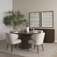 Terra Fluted Dining Table - 4 Niles Chairs - Terra Sideboard by Mercana at Eve Furniture
