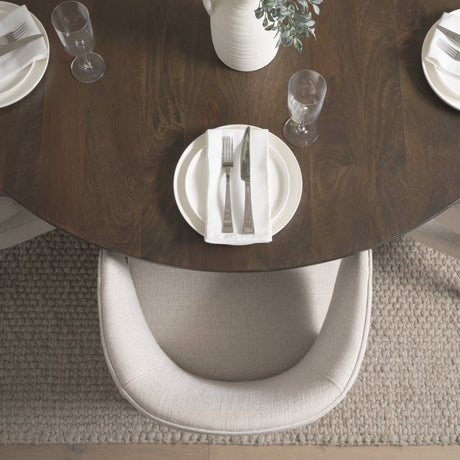 Terra Fluted Dining Table - 6 Niles Chairs - Sloan Cabinet by Mercana at Eve Furniture