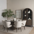 Terra Fluted Dining Table - 6 Niles Chairs - Sloan Cabinet by Mercana at Eve Furniture
