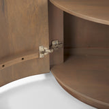 Terra Fluted Light Brown Wood 2-Door Accent Cabinet by Mercana at Eve Furniture