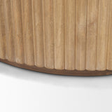 Terra Fluted Light Brown Wood 2-Door Accent Cabinet by Mercana at Eve Furniture