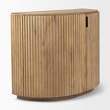 Terra Fluted Light Brown Wood 2-Door Accent Cabinet by Mercana at Eve Furniture