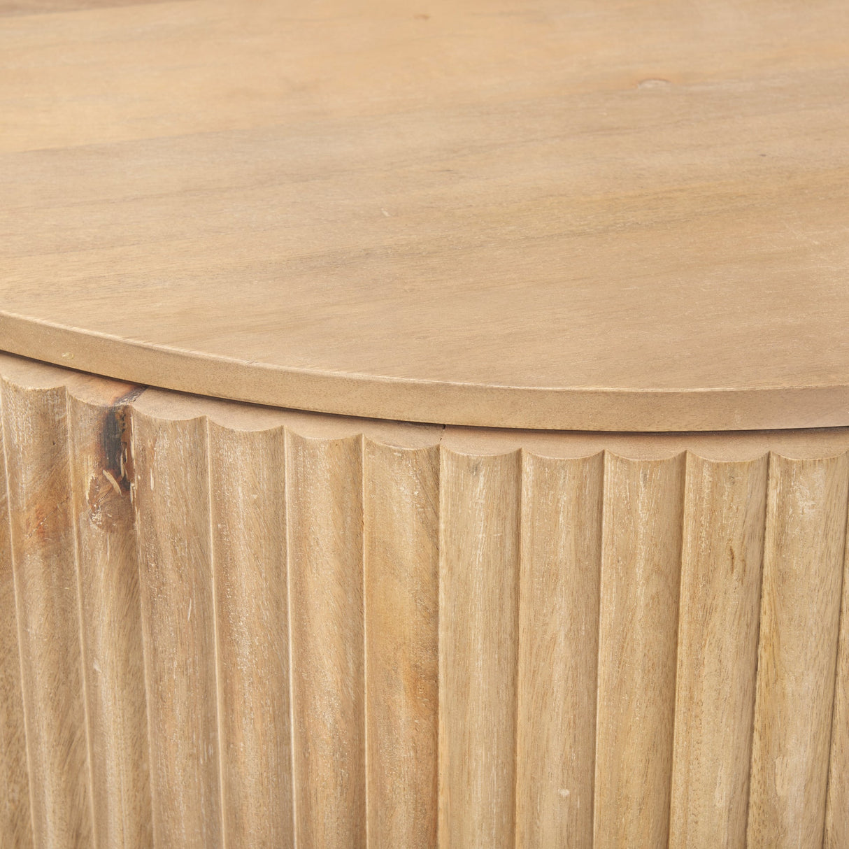 Terra Fluted Light Brown Wood 2-Door Accent Cabinet by Mercana at Eve Furniture