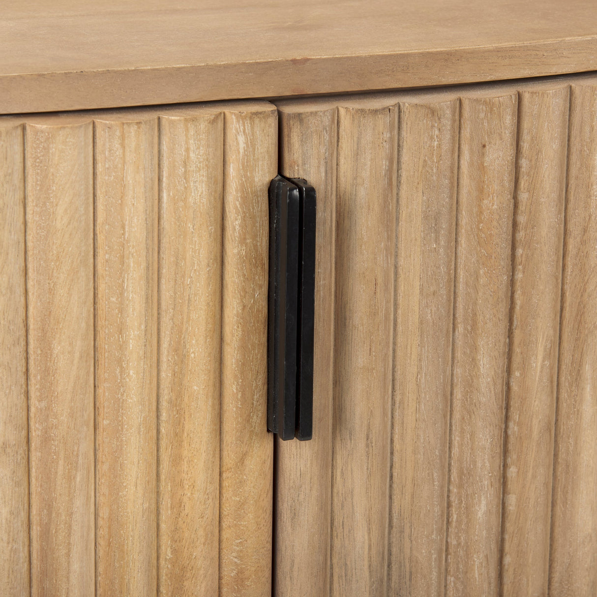 Terra Fluted Light Brown Wood 2-Door Accent Cabinet by Mercana at Eve Furniture