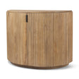 Terra Fluted Light Brown Wood 2-Door Accent Cabinet by Mercana at Eve Furniture