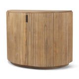 Terra Fluted Light Brown Wood 2-Door Accent Cabinet by Mercana at Eve Furniture