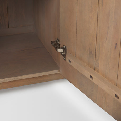 Terra Light Brown Wood Fluted Sideboard by Mercana at Eve Furniture