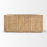 Terra Light Brown Wood Fluted Sideboard by Mercana at Eve Furniture