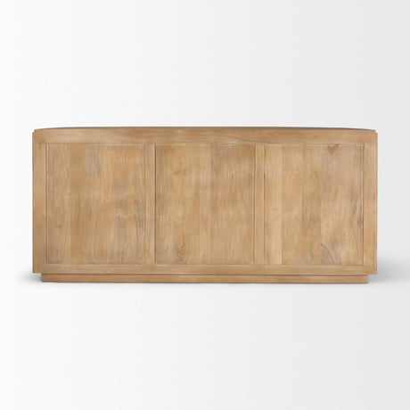 Terra Light Brown Wood Fluted Sideboard by Mercana at Eve Furniture