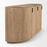 Terra Light Brown Wood Fluted Sideboard by Mercana at Eve Furniture