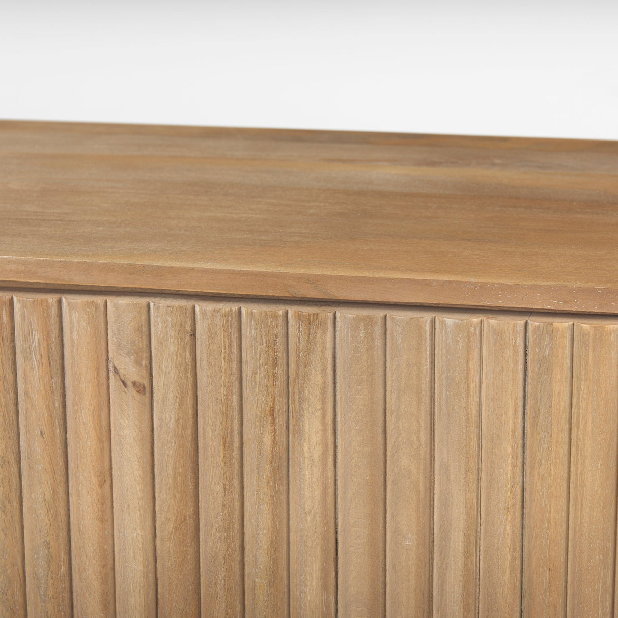 Terra Light Brown Wood Fluted Sideboard by Mercana at Eve Furniture
