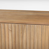 Terra Light Brown Wood Fluted Sideboard by Mercana at Eve Furniture