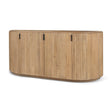 Terra Light Brown Wood Fluted Sideboard by Mercana at Eve Furniture